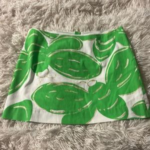 Lily Pulitzer Green and Gold Women’s Skirt